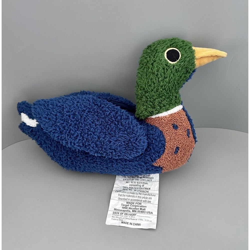 Mallard Duck Pillow Cabin Hunting Decor Stuffed Plush Bird Target Home 13" Rare!